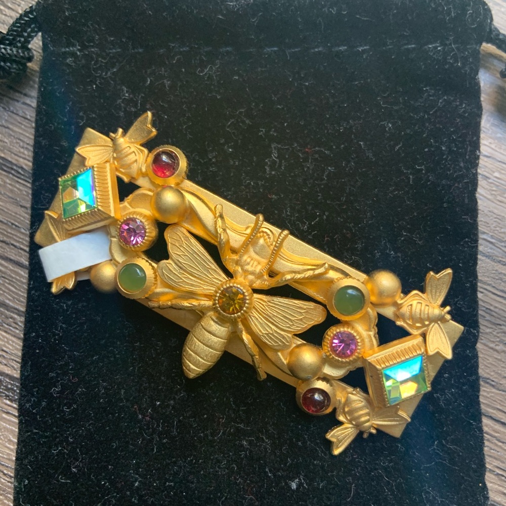 Natasha Stambouli 24k Gold Plated Detailed Pin